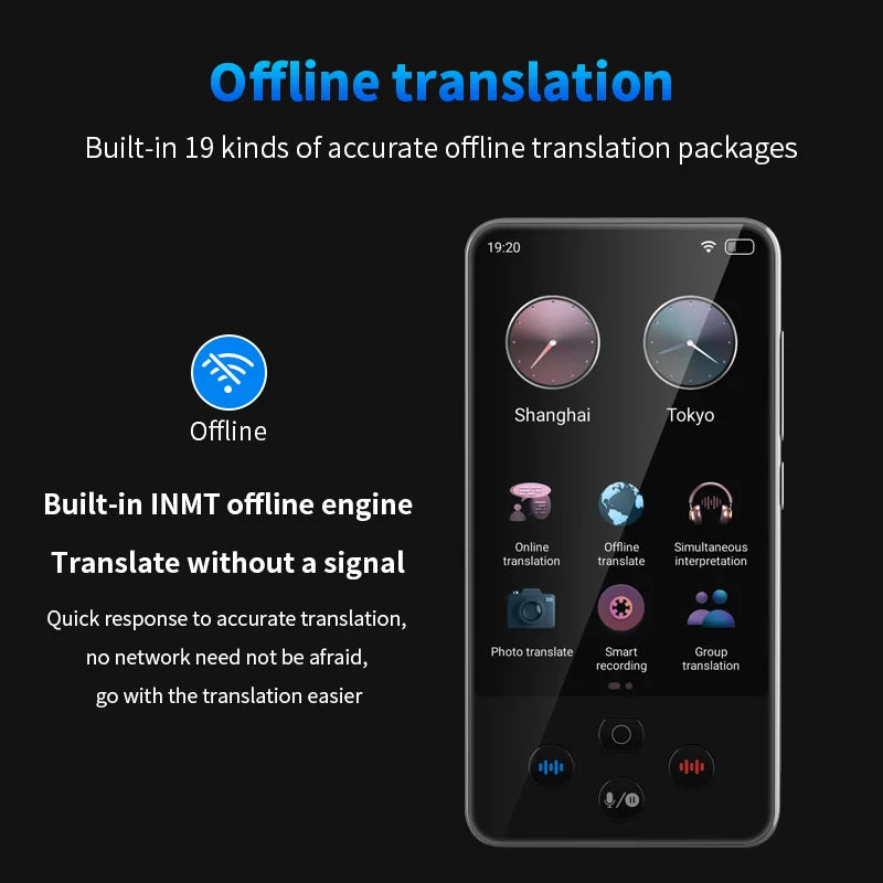 Traductor de idiomas IA S85 PRO con ChatGPT 130 Idiomas en tiempo real